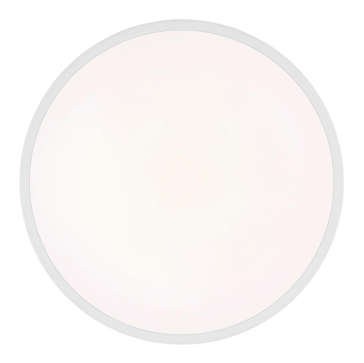 Led-deckenleuchte 12398-18w Nielsen - Opal/Weiß, Basics, Kunststoff/Metall (33,2/7cm) - Globo