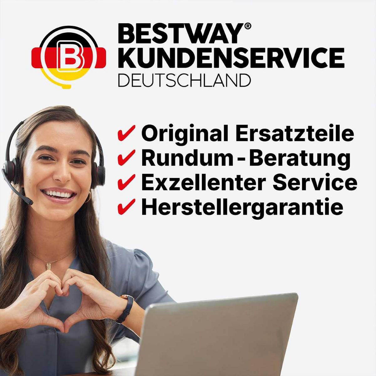 Pool Leonie - Blau/Dunkelgrau, KONVENTIONELL, Kunststoff/Metall (549/132cm) - Bestway