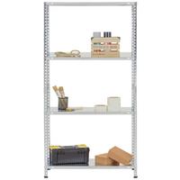 Schraubregal Carbonstahl 75x150x30 cm 40kg/Boden - Silberfarben, MODERN, Metall (75/150/30cm) - Homezone