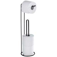 Držák na toaletní papír LUGANO SCHWARZ 23712100 - černá, Konvenční, kov (15,5cm) - Wenko