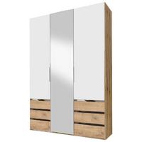 ŠATNÍ SKŘÍŇ LEVEL 36 A - bílá/barvy dubu, Konvenční, kov/kompozitní dřevo (150/236/58cm)