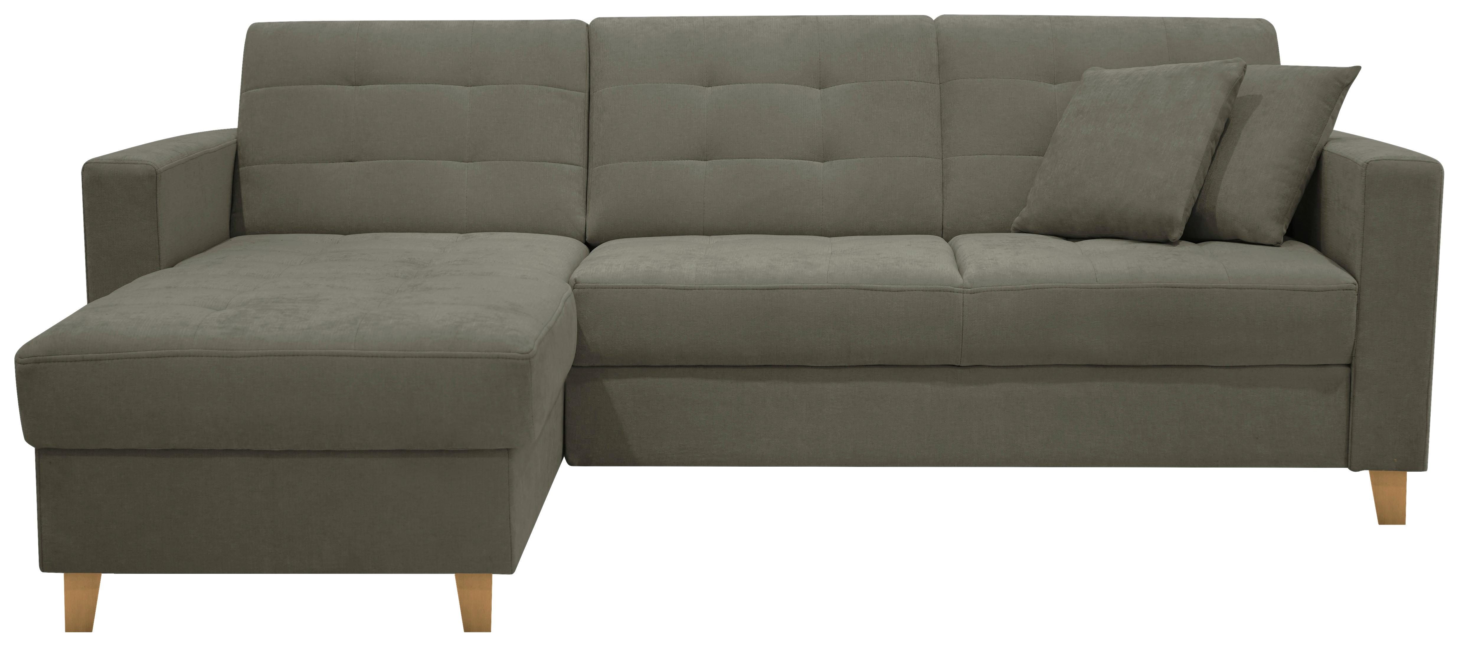 Rohová sedačka BJORN, oboustranná, zelená žinylka - zelená/přírodní barvy, Design, dřevo/textil (160/231cm) - Luca Bessoni