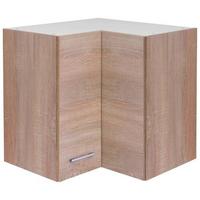Eckoberschrank Samoa B: 60 cm Eiche Dekor 2 Drehtüren - Weiß/Sonoma Eiche, KONVENTIONELL, Holzwerkstoff (60/54,8/32cm)