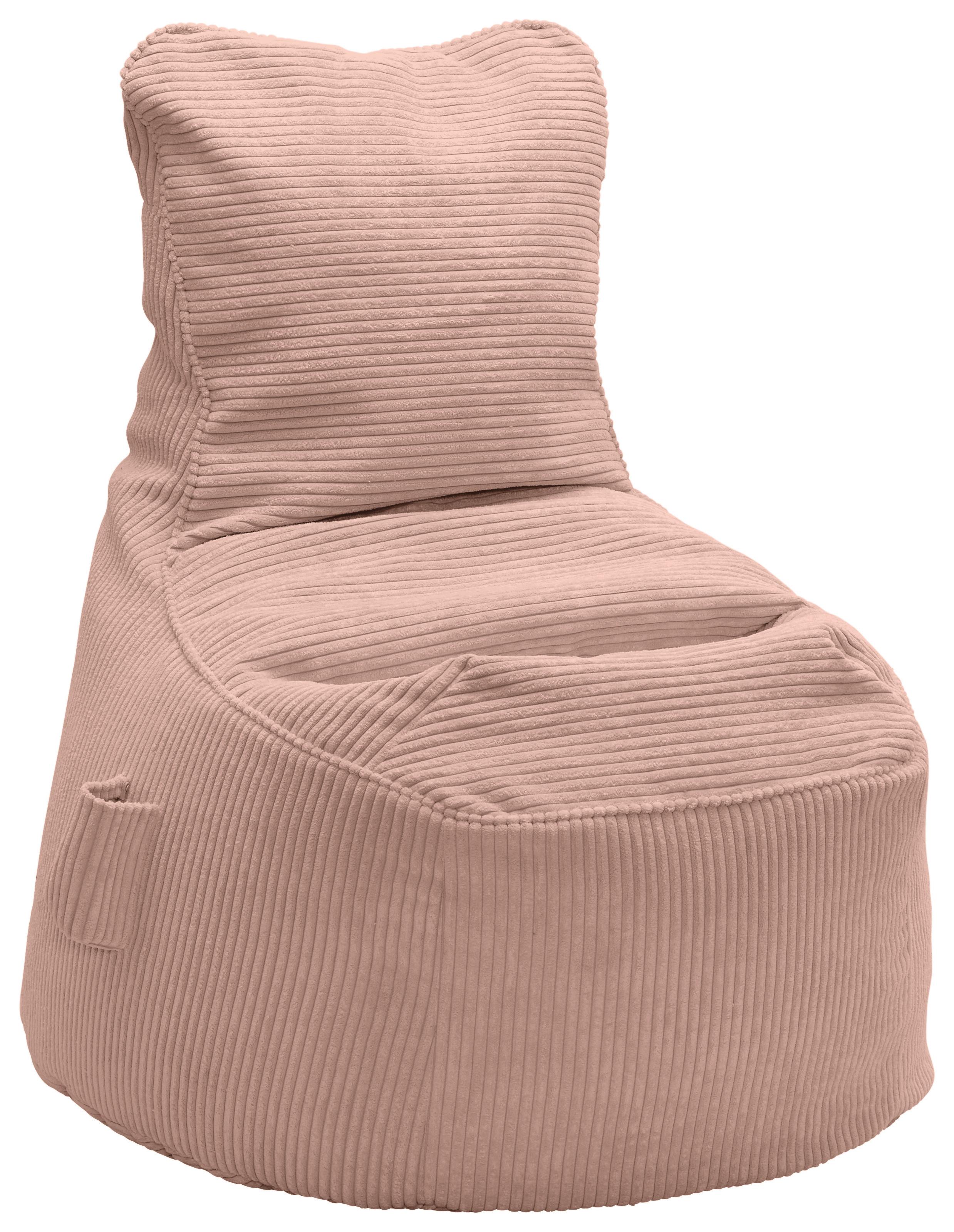 Sedací vak CORTONA CORD, růžový manšestr - růžová, Moderní, textil (85/100/85cm) - Mömax