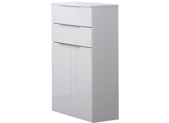 Fackelmann Midischrank Kara White - Weiß, MODERN, Glas/Holzwerkstoff (61/106,5/32cm) - Fackelmann Fackelmann Midischrank Kara White - Weiß, MODERN, Glas/Holzwerkstoff (61/106,5/32cm) - Fackelmann