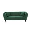 3-Sitzer-Sofa Colori Grün Rücken Echt - Schwarz/Grau, MODERN, Textil (208/83/88cm) - MID.YOU