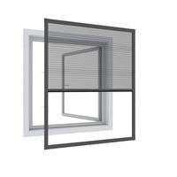 Fliegengitter Fenster 100x120 cm Anthrazit - Anthrazit, Basics, Textil/Metall (100/120cm)