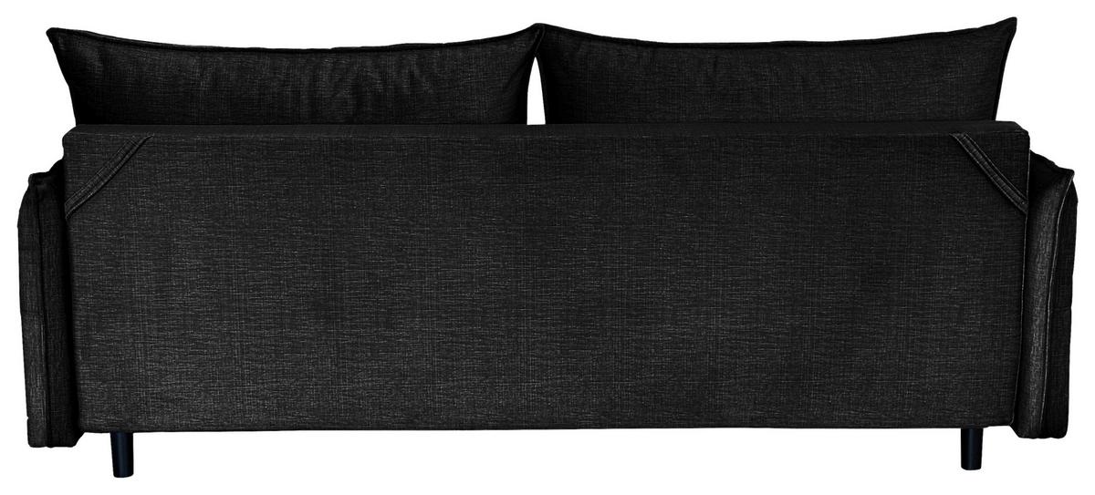 Schlafsofa Mit Bettkasten Melody Schwarz B: 216 Cm - Schwarz, Design, Textil (216/96/102cm) - MID.YOU