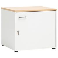 Mehrzweckschrank Weiß/eichefarben B: 67,1 Cm - Eichefarben/Schwarz, MODERN, Holzwerkstoff (67,1/60/60cm) - MID.YOU