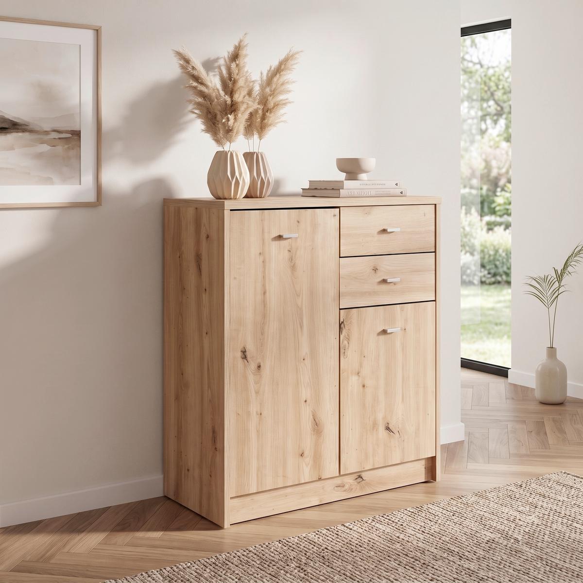 Kommode B: 74 cm 4-You New Eiche Artisan Dekor - Eiche Artisan, MODERN, Holzwerkstoff (74/85,4/34,6cm)