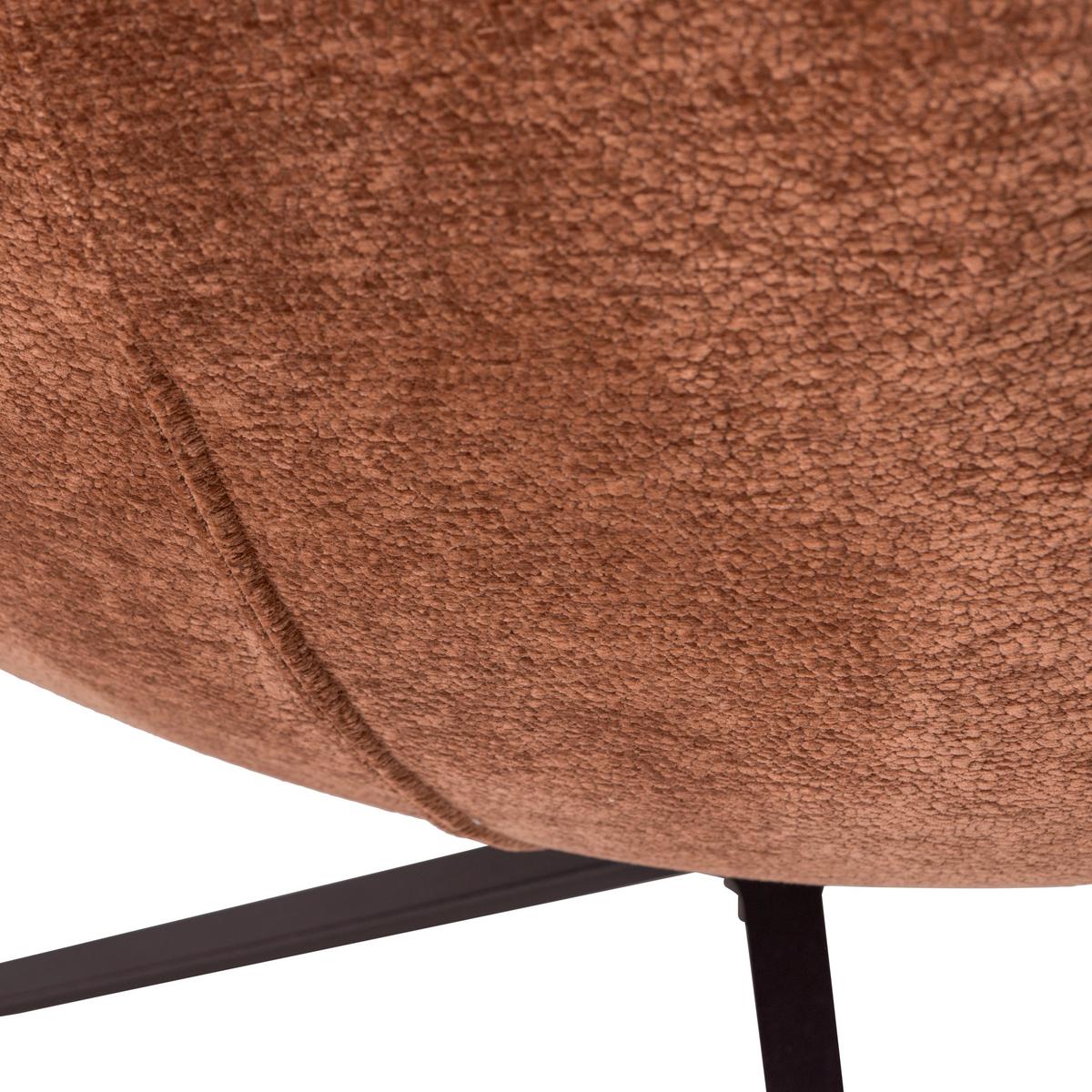 SESSEL Maudi Braun B: 74cm - Schwarz/Braun, MODERN, Textil/Metall (74/84/86cm) - Livetastic