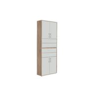 Aktenschrank Office Edition Weiß/eiche Dekor B: 84,4cm - Eichefarben/Weiß, MODERN, Holzwerkstoff (84,4/227,2/33cm) - MID.YOU