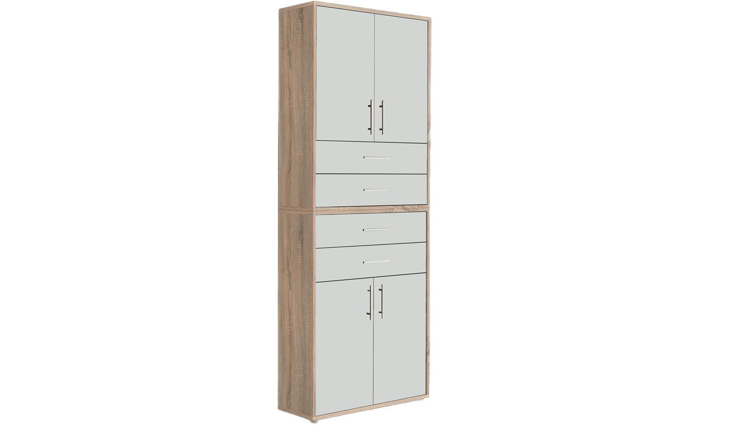 Aktenschrank Office Edition Weiß/eiche Dekor B: 84,4cm