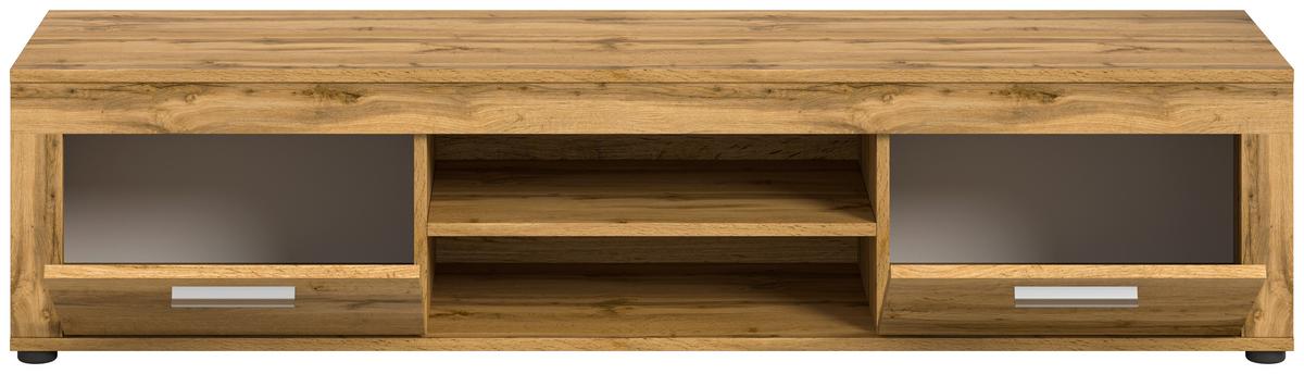 Lowboard Jam Eiche Dekor B: 160 Cm - Eiche Wotan/Schwarz, Design, Holzwerkstoff (160/37/40cm) - MID.YOU