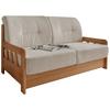 2-Sitzer-Sofa Mit Schlaffunktion Camino B:154 cm - Beige/Kieferfarben, MODERN, Holz/Textil (154/88/90cm) - Livetastic