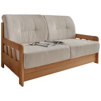 2-sitzer-sofa Mit Schlaffunktion Camino B:154 Cm - Beige/Kieferfarben, MODERN, Holz/Textil (154/88/90cm) - Livetastic