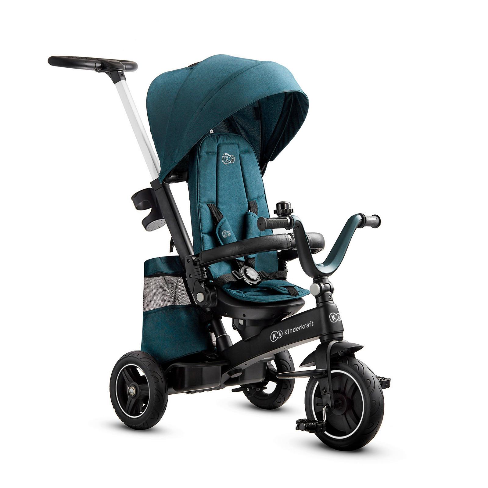 Dreirad Easytwist 5-In-1 Grün, B/H/T: 34x107x122cm - Grün, Basics, Kunststoff/Textil (34/107/122cm) - Kinderkraft