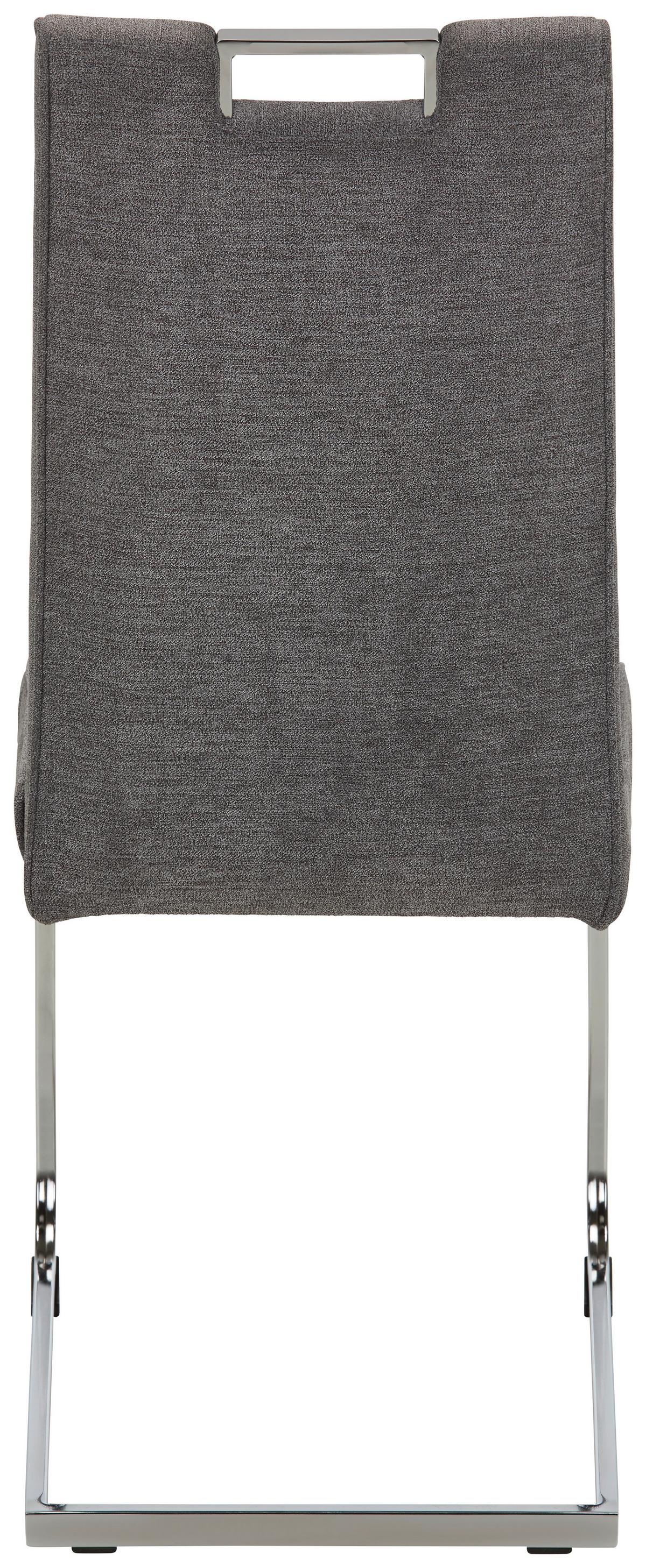 Židle KATJA šedá - šedá/barvy chromu, Moderní, kov/textil (42/98/56cm) - Mömax
