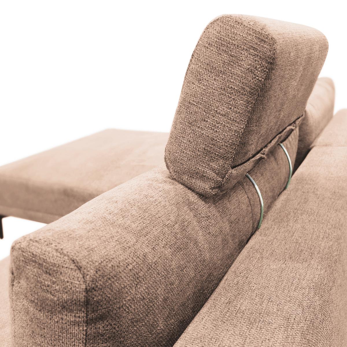 Ecksofa Mit Bettkasten Lagacy 192x260 Cm Webstoff Beige - Beige/Schwarz, Design, Textil (192/260cm) - MID.YOU