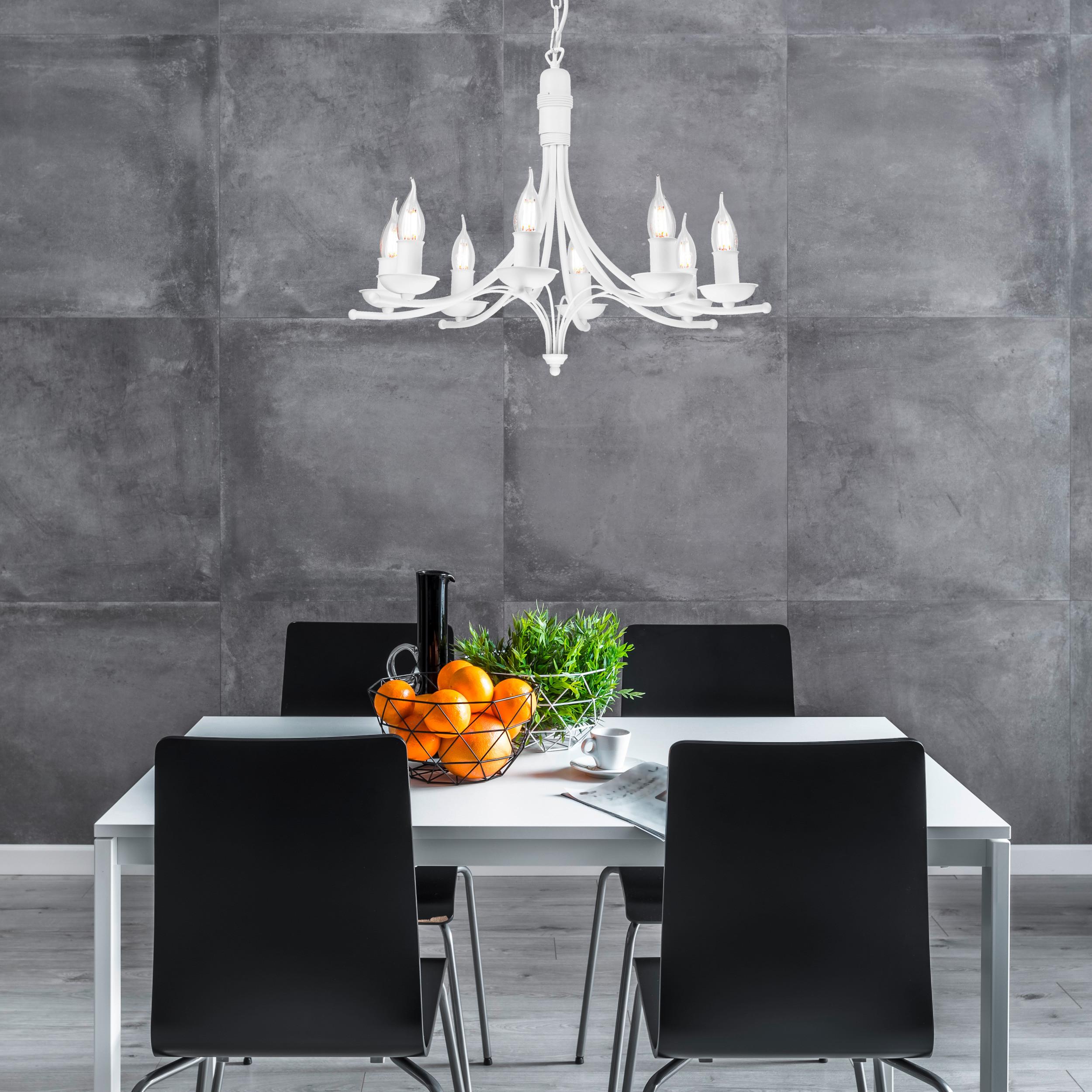 Pendelleuchte 44187_white - Weiß Hochglanz, KONVENTIONELL, Metall (58/100cm)