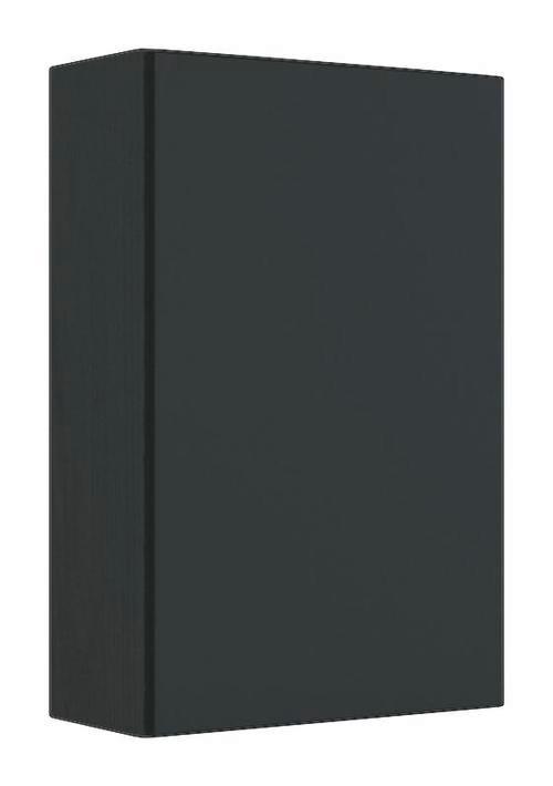 Hängeschrank Pienza B: 40 cm Graphit Dekor mit Drehtür - Graphitfarben/Grau, Basics, Holzwerkstoff (40/64/20cm) - Held