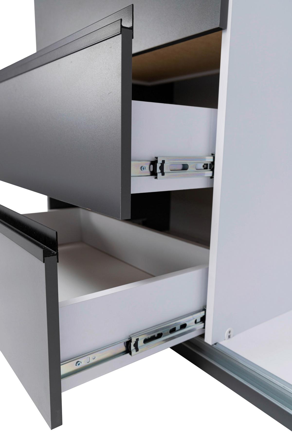 SCHIEBETÜRENSCHRANK Wilma Graphitfarben B: 175cm - Graphitfarben, MODERN, Holzwerkstoff (175/210/61,5cm) - P & B