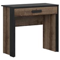 Konsolentisch Kassel Holz Dekor B: 41 cm 1 Lade - Eichefarben/Schwarz, Design, Holzwerkstoff (85/41/77cm)