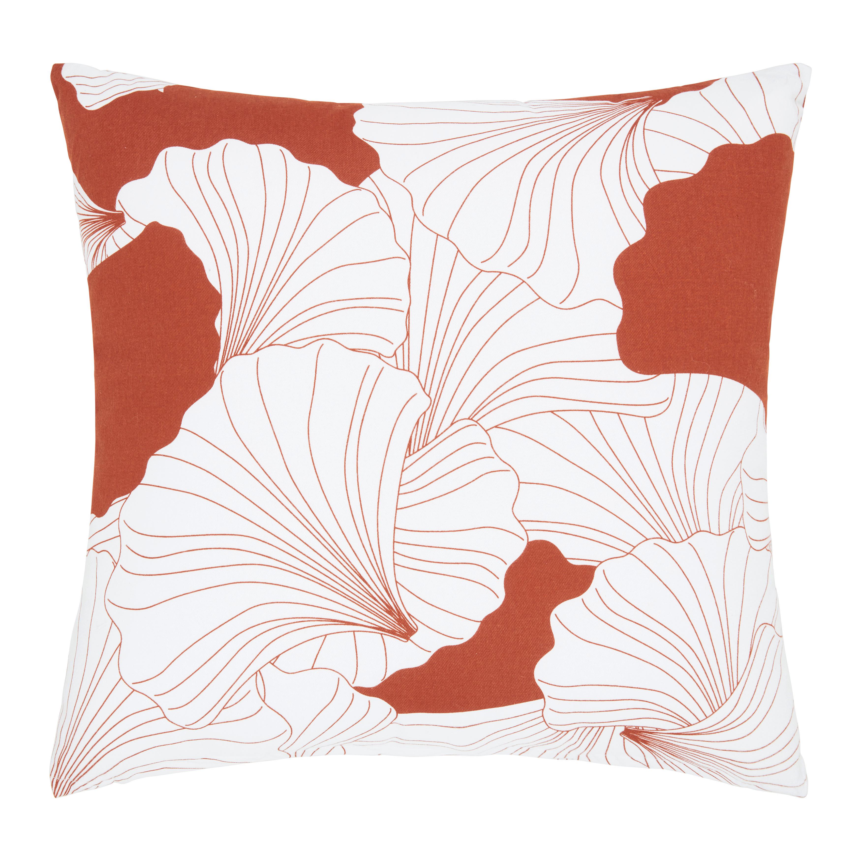 Dekorační polštář Gingko,45/45cm,tmavě oranžová - tmavě oranžová, Moderní, textil (45/45cm) - Modern Living