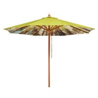 Sonnenschirm Malaga Bht: 300x257x300 Cm Waldgrün - Waldgrün/Buchefarben, Basics, Textil/Metall (300/257cm) - Schneider