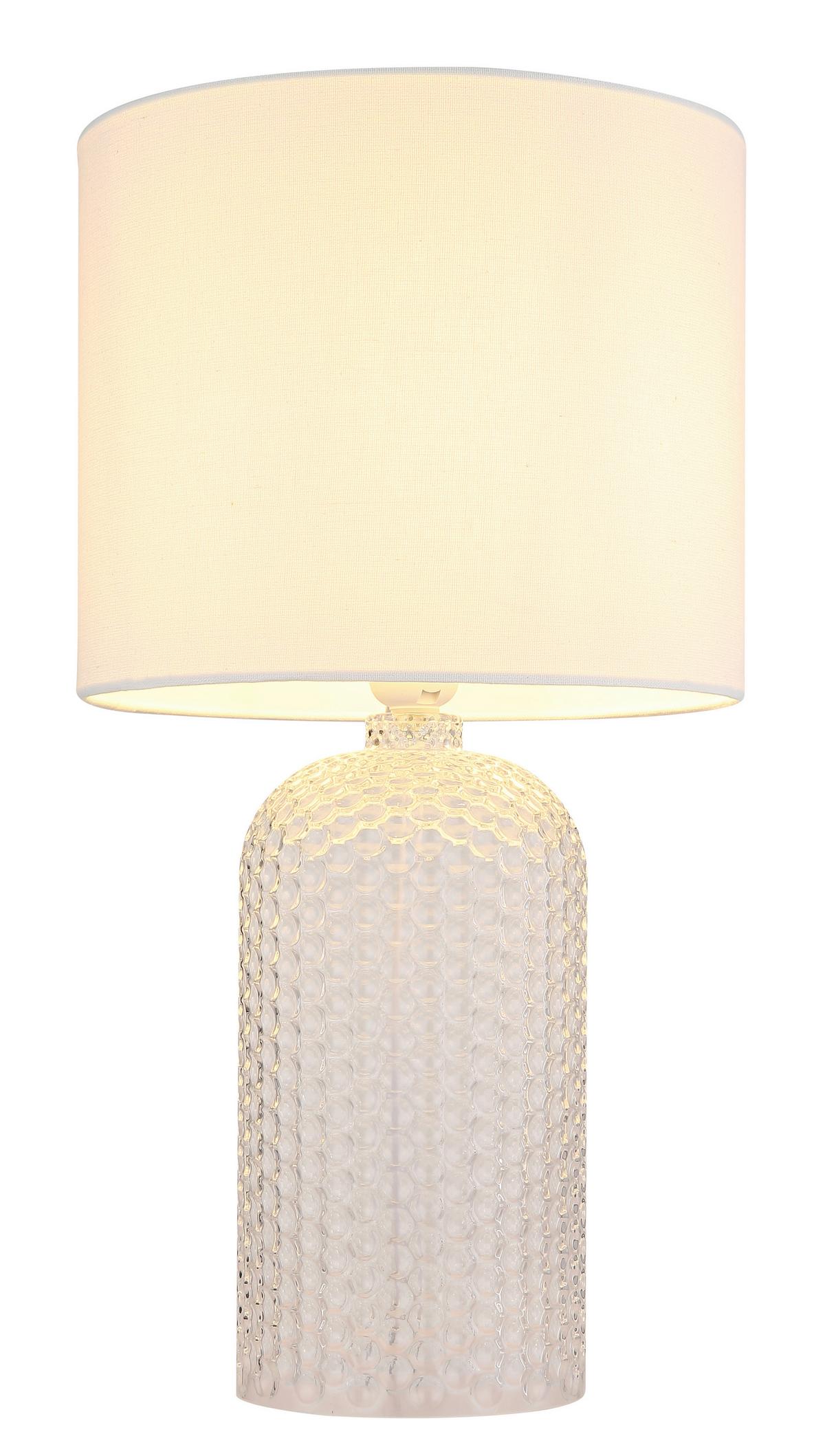 STOLNÁ LAMPA SOFIA - biela, Basics, textil/plast (26,5/50cm) - Globo