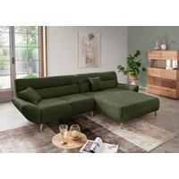 Ecksofa Drago Waldgrün S: 290x166 cm - Waldgrün/Wildeiche, KONVENTIONELL, Textil (290/166cm) - MID.YOU
