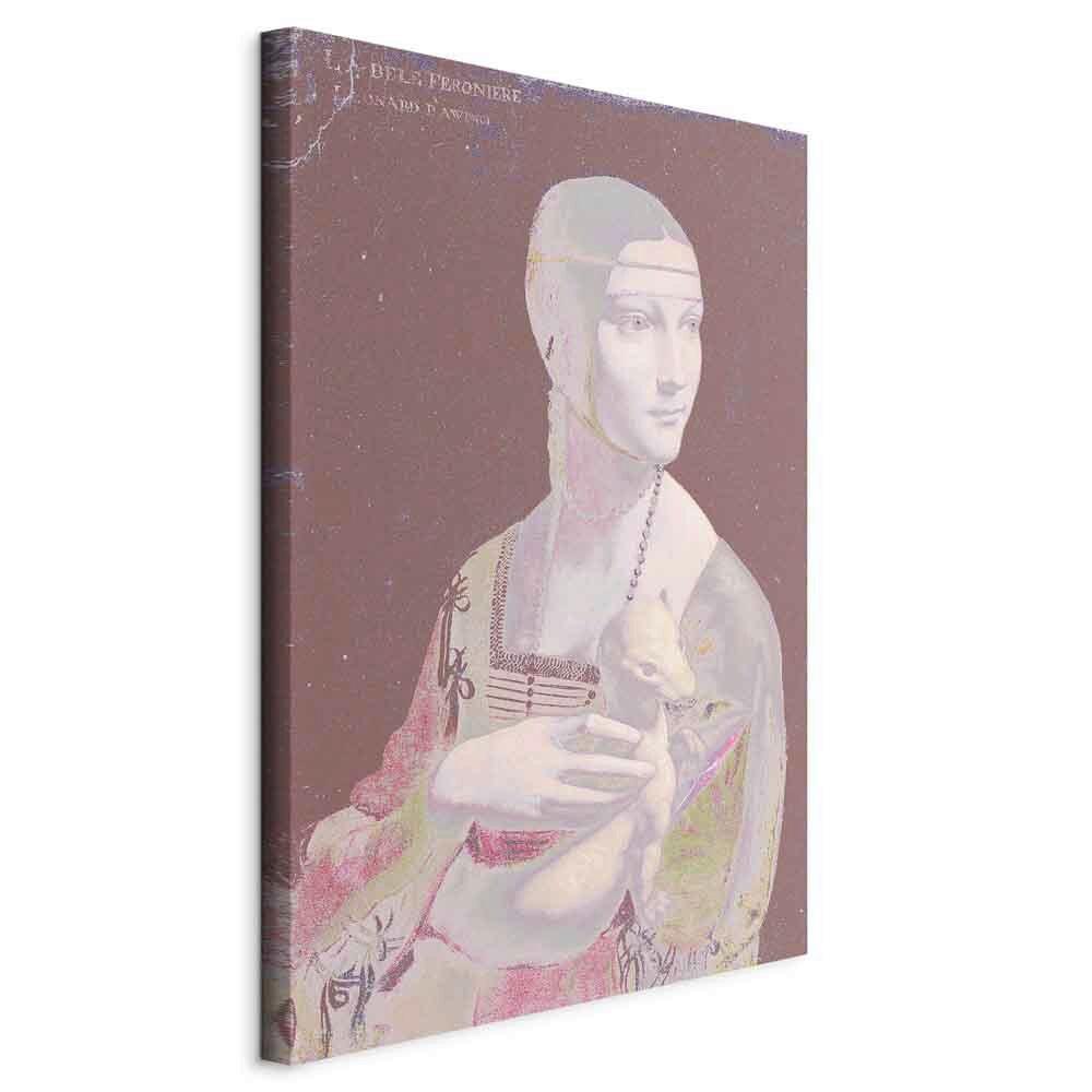 Leinwandbild Pastel Lady Multicolor B: 80 cm
