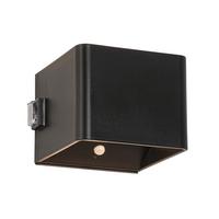 NÁSTĚNNÉ SVÍTIDLO NA BATERIE HERO1 - černá, Moderní, kov/plast (10,28/10,1/8,05cm) - Mömax