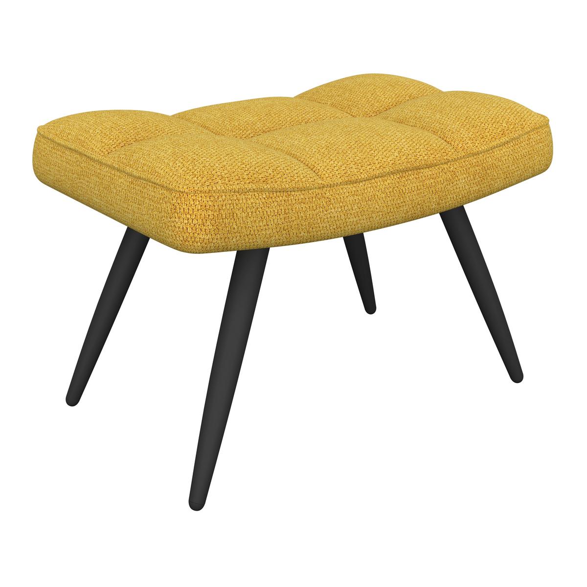 Ohrensessel Hanoi Webstoff gelb, B: 71 cm - Gelb/Schwarz, MODERN, Textil/Metall (71/98/83cm)