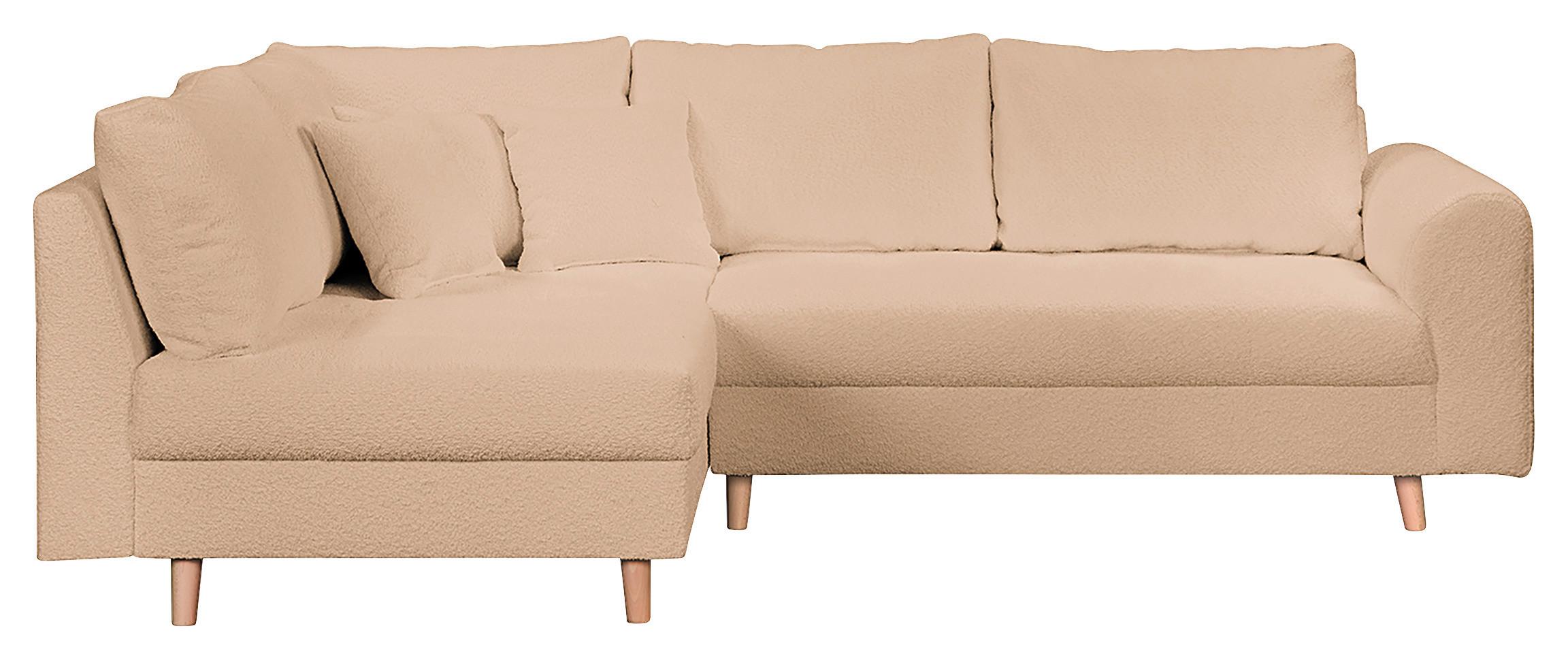 Ecksofa Ariella Beige S: 161x231 cm - Beige/Naturfarben, Design, Textil (161/231cm) - Livetastic
