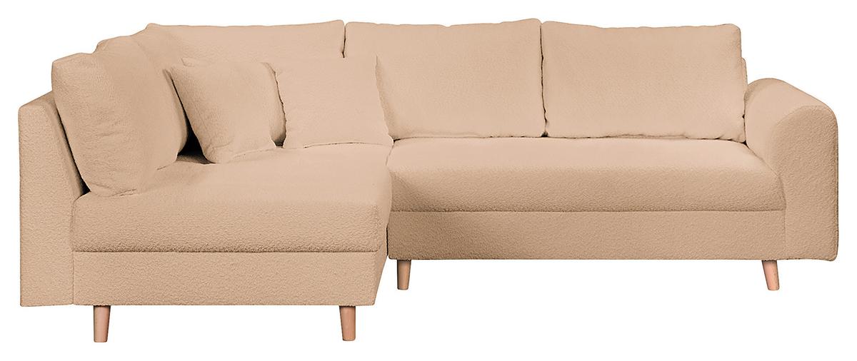 Ecksofa Ariella Beige S: 161x231 cm - Beige/Naturfarben, Design, Textil (161/231cm) - Livetastic