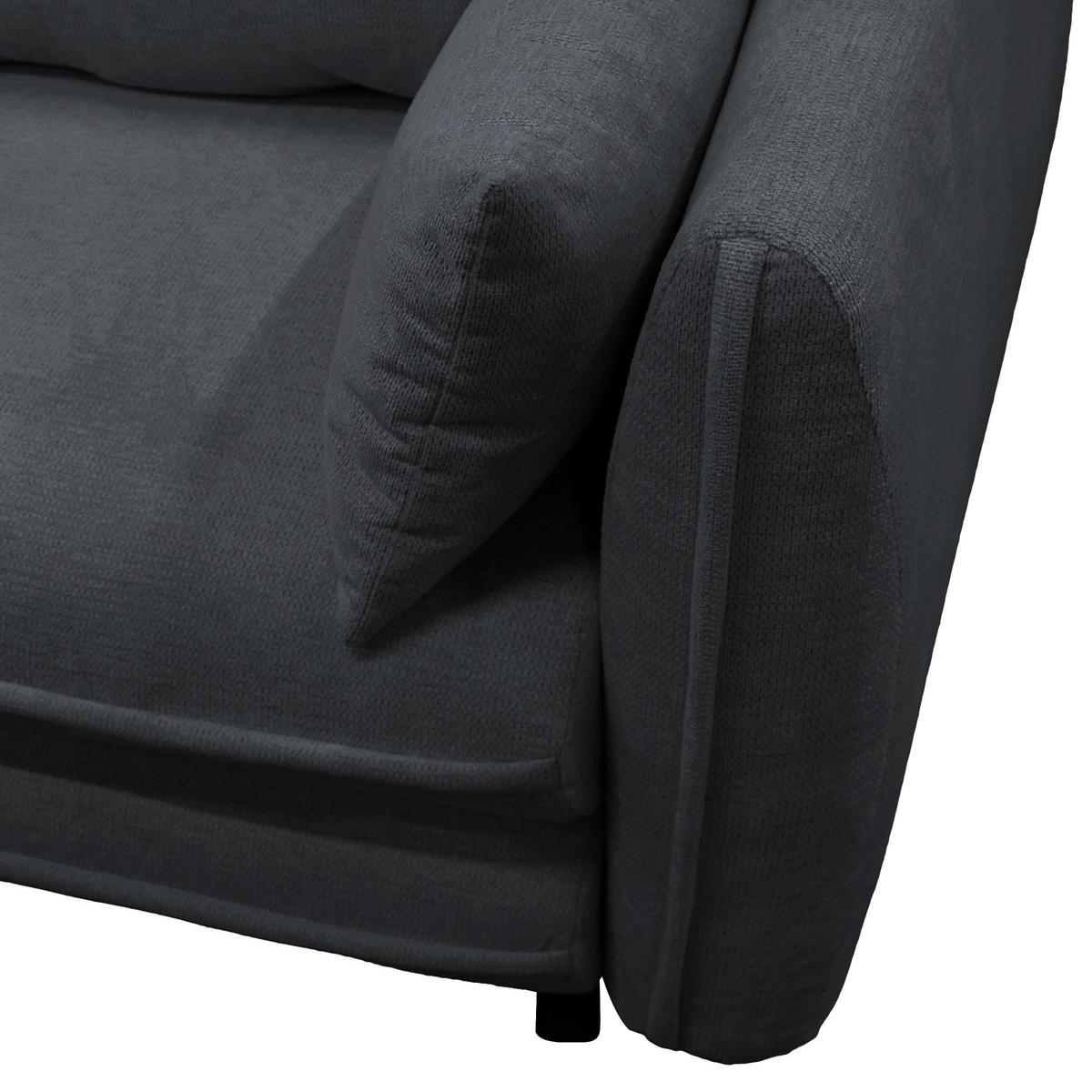 Ecksofa Vivaldi Schwarz S: 201x240 cm - Schwarz, Design, Textil (201/240cm) - MID.YOU
