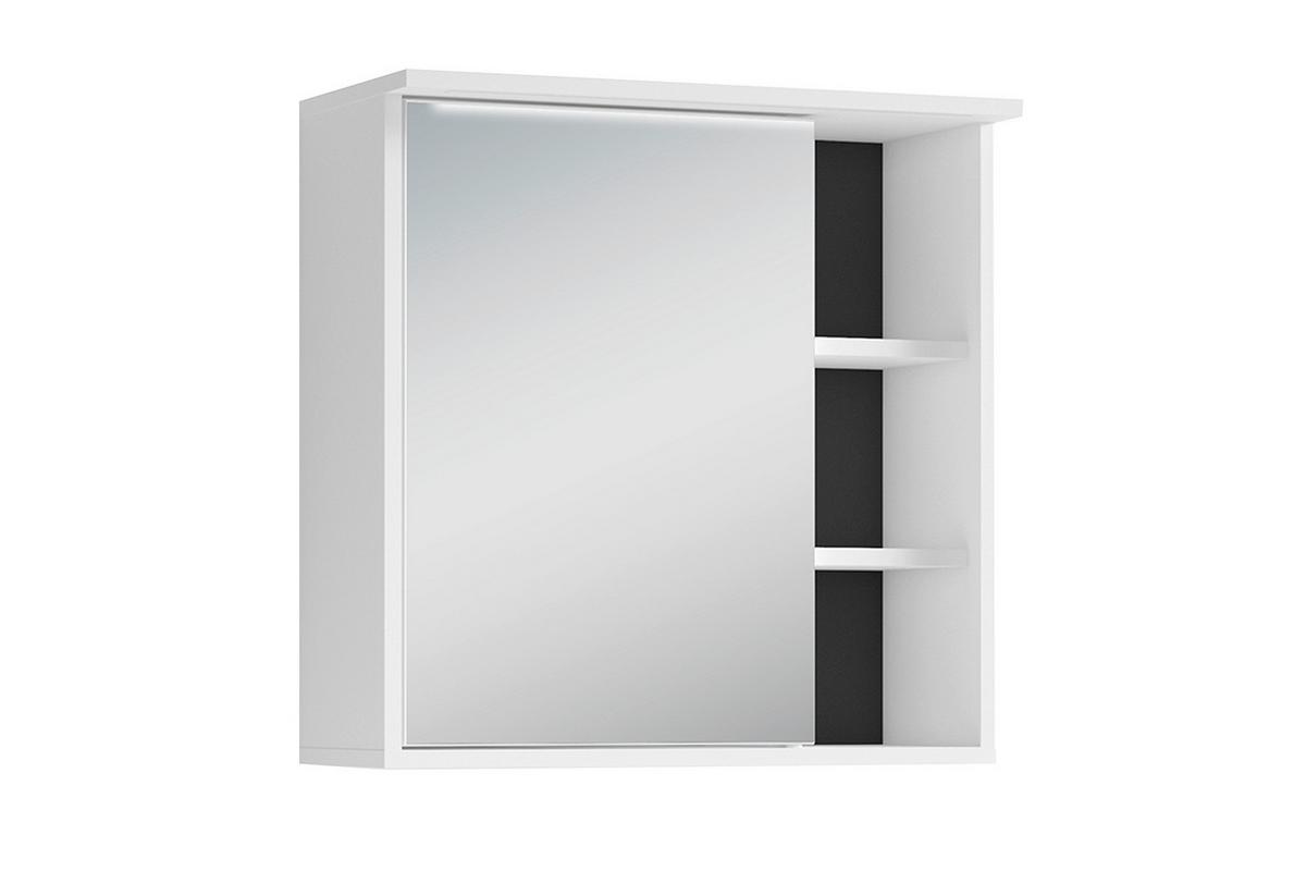 Badezimmer Wellness Weiß/Schwarz B: 114 cm - Schwarz/Weiß, MODERN, Holzwerkstoff/Kunststoff (114cm) - MID.YOU