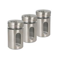 Salz- oder Pfefferstreuer Alanah - Edelstahlfarben, Basics, Glas/Kunststoff (5/8cm) - Metaltex