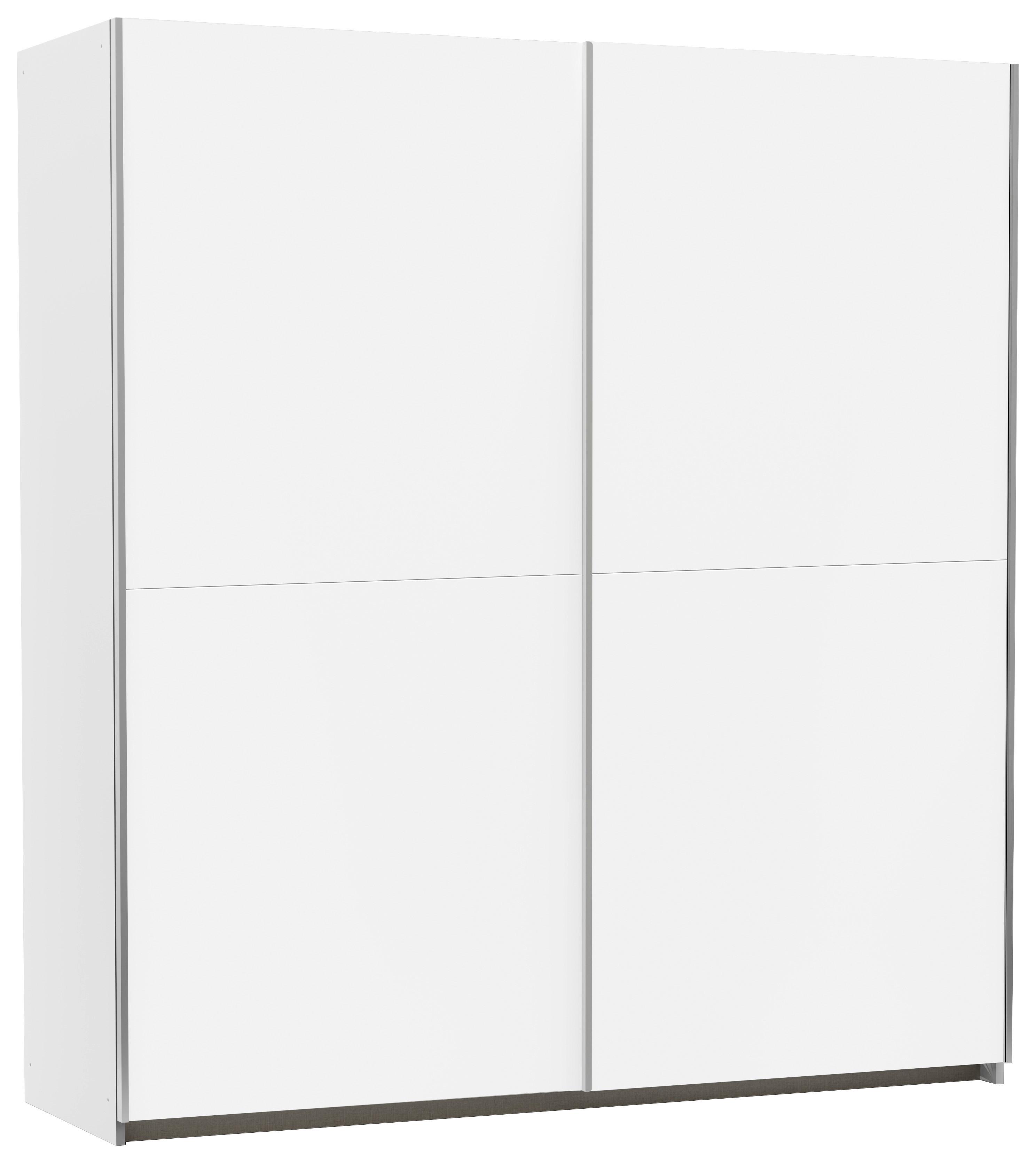 Schwebetürenschrank 175cm Mars Alpinweiß Dekor - Weiß, KONVENTIONELL, Holzwerkstoff (175/191/59cm)