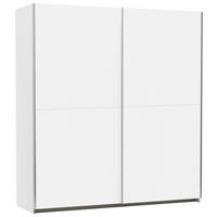 Schwebetürenschrank 175cm Mars Alpinweiß Dekor - Weiß, KONVENTIONELL, Holzwerkstoff (175/191/59cm)