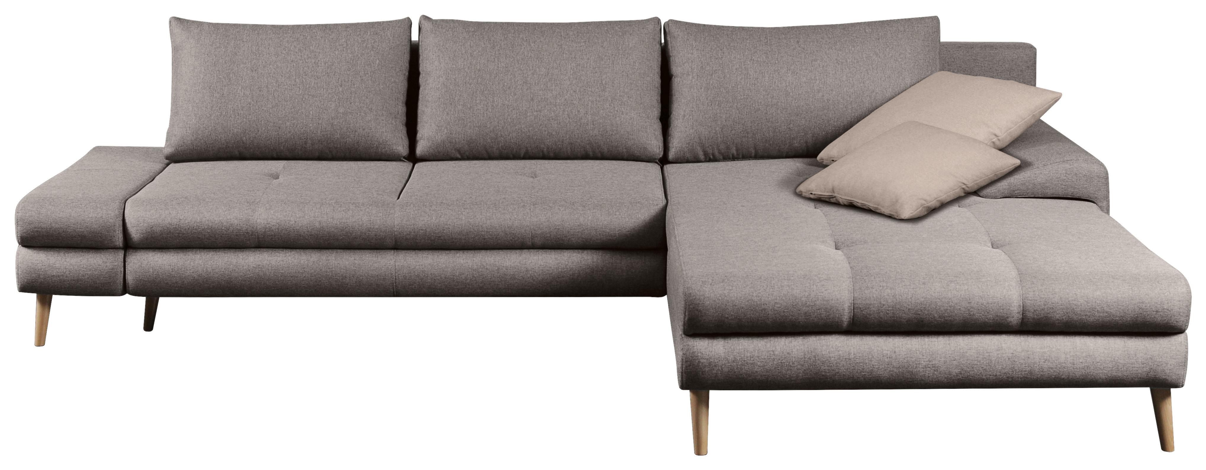 Ecksofa mit Schlaffunktion Floby Stauraum Greige - Greige/Beige, Trend, Textil (313/215cm) - MID.YOU