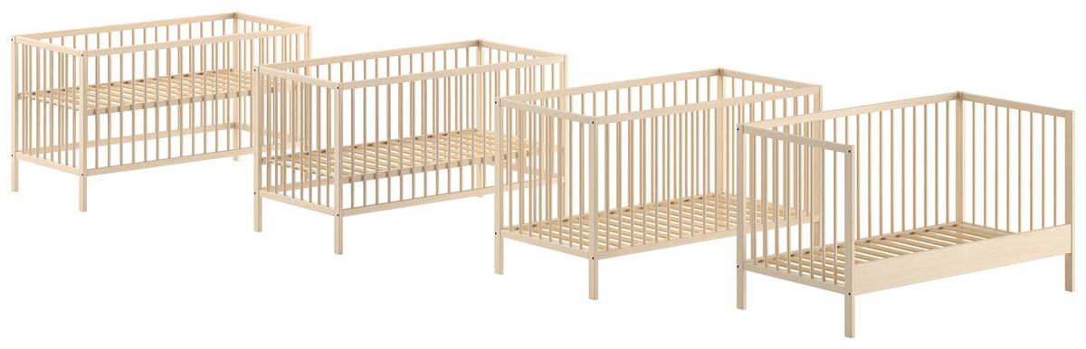 Kinder-/juniorbett Dino - Buchefarben/Naturfarben, MODERN, Holz (70/140cm) - Vipack