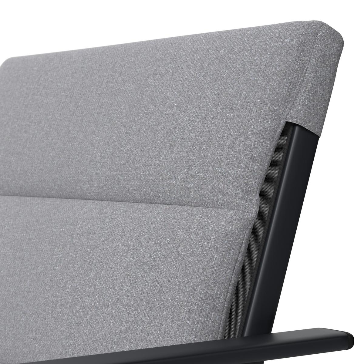 Loungegarnitur Cartagena - Dunkelgrau/Grau, MODERN, Textil/Metall - Beldano