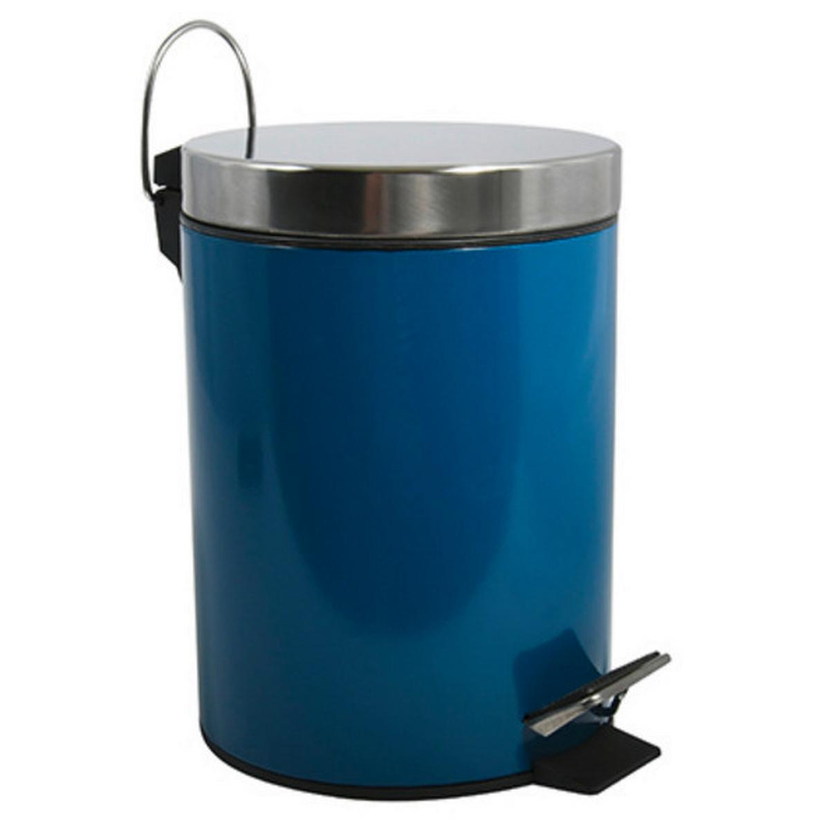 Kosmetikeimer Unis 3l Dunkelblau Metall Dxh 17x25 - Schwarz/Dunkelblau, Basics, Kunststoff/Metall (17/25cm)