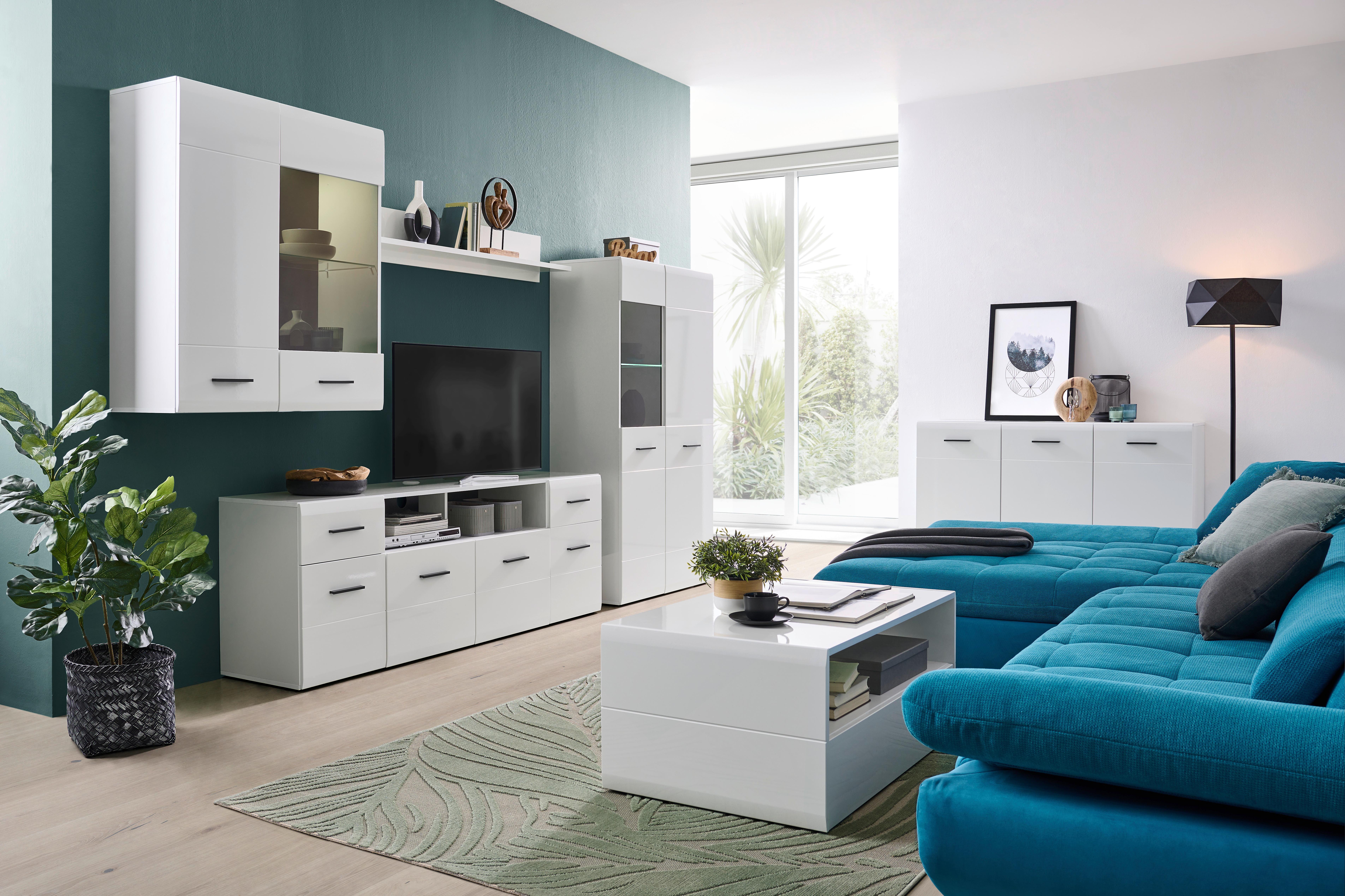 Sideboard Avanti Anthrazit, Weiß B:150cm - Anthrazit/Weiß, MODERN, Holzwerkstoff (150/87/42cm) - Hom`in