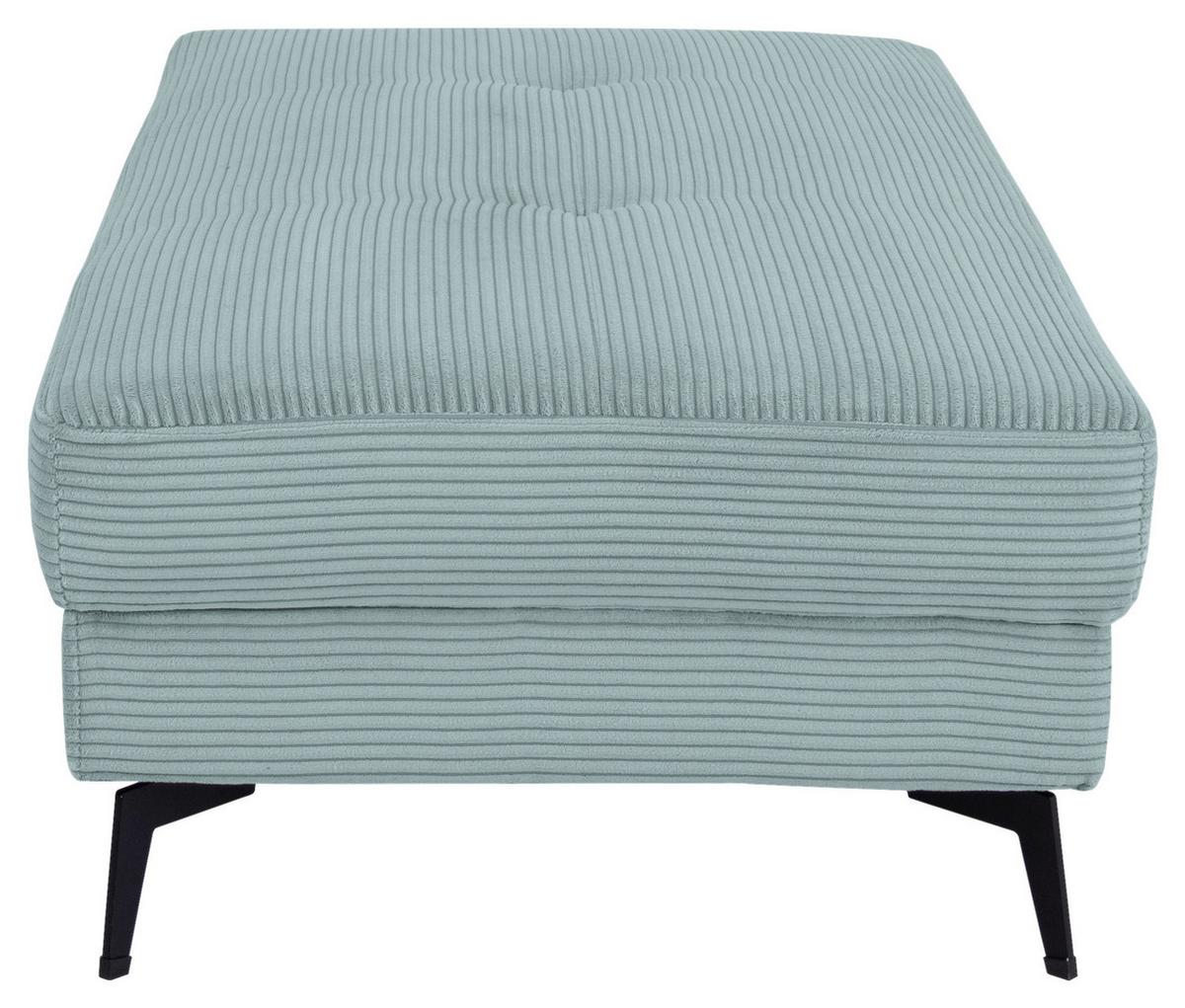 Hocker Zero Hellblau B: 140 cm - Salbeigrün/Schwarz, Trend, Textil (140/46/80cm)