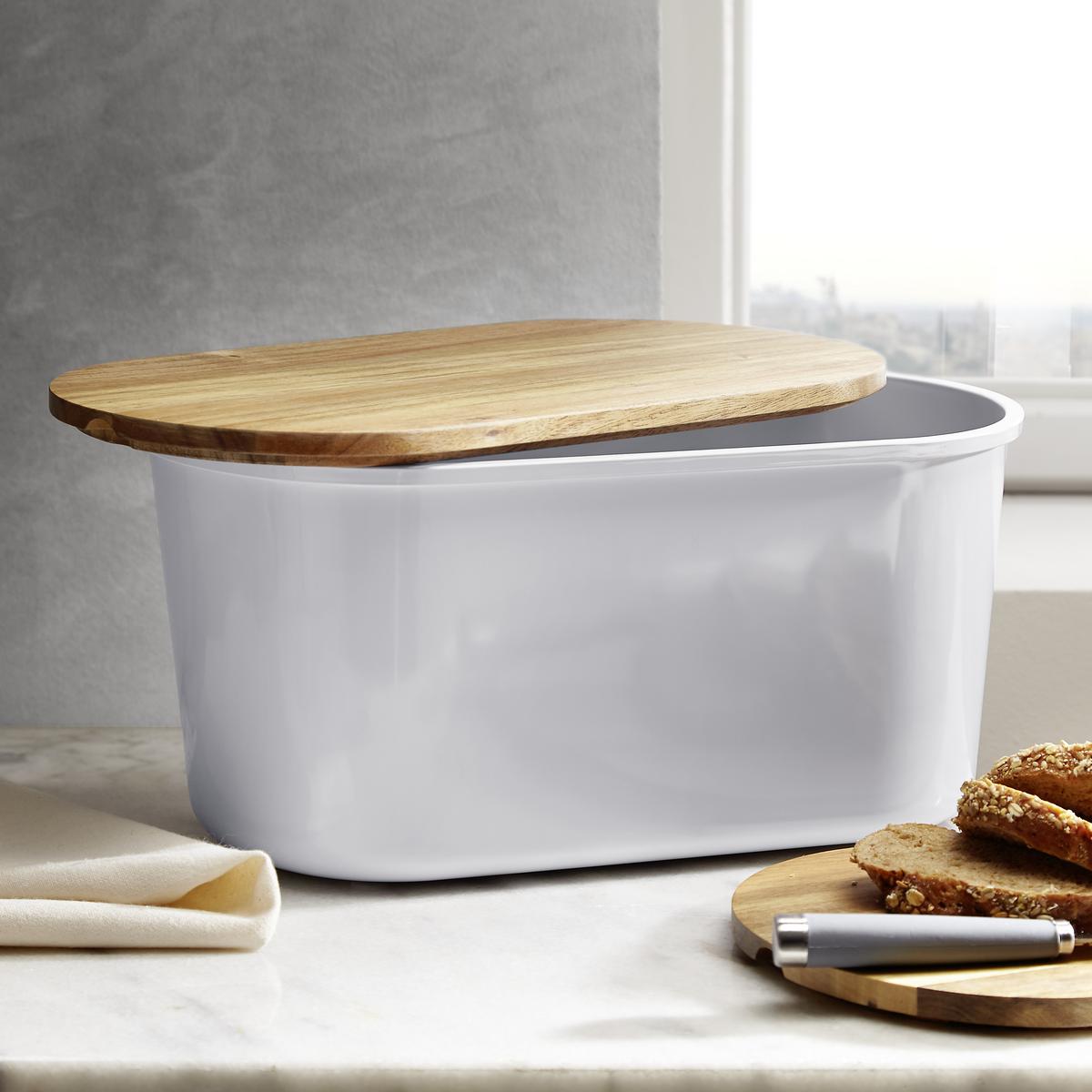 Box na chlieb ECHTWERK FRESH - farba akácie/biela, Trend, drevo/plast (37/21,5/17,2cm) - Echtwerk