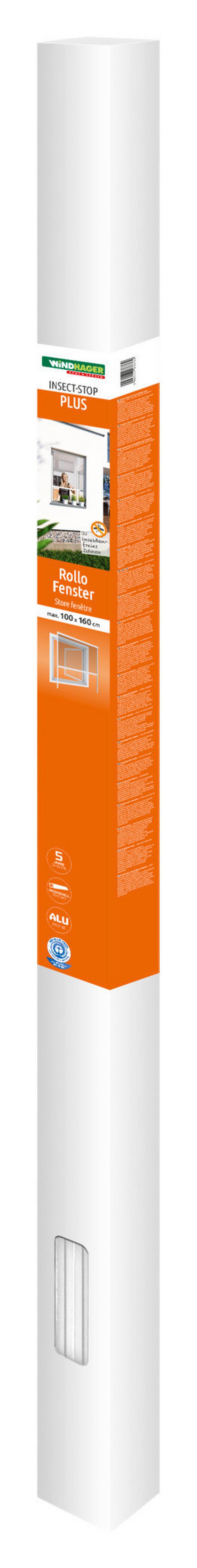 Fliegengitter Rollo 100x160 Cm Weiß Ohne Bohren - Weiß, Basics (100/160cm)