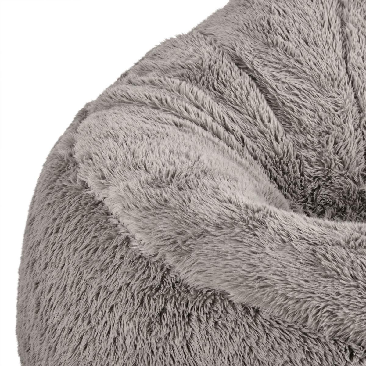 Sedací vak COLORADO, sivý plyš, 700L - sivá, Modern, textil (125/70/125cm) - Mömax